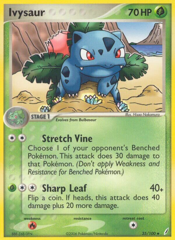 Ivysaur 035/100 — EX Guardiani dei Cristalli (Italian Pokémon TCG card)