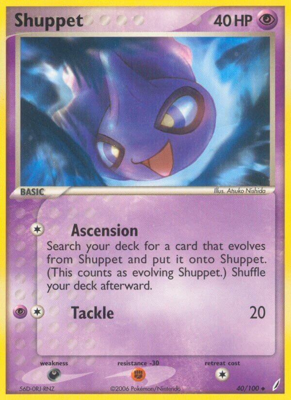 Shuppet 040/100 — EX Guardiani dei Cristalli (Italian Pokémon TCG card)