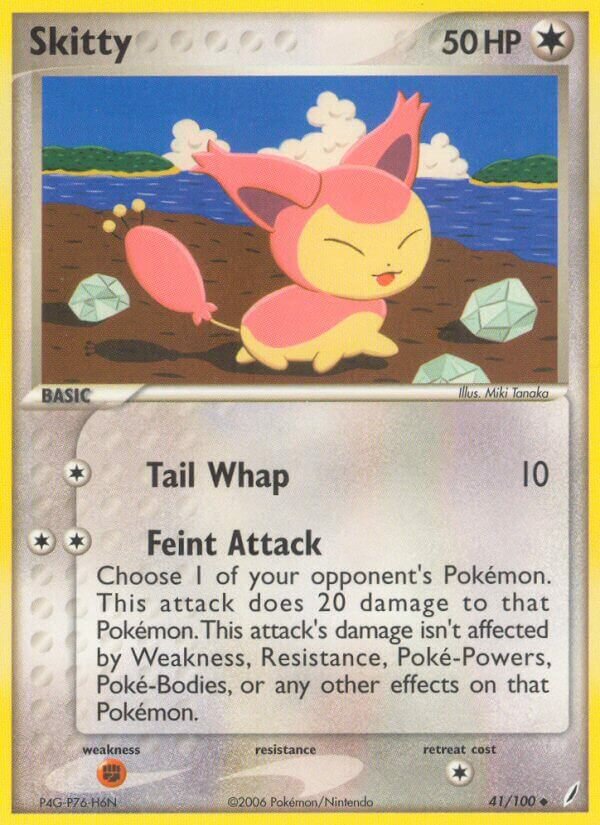 Skitty 041/100 — EX Guardiani dei Cristalli (Italian Pokémon TCG card)