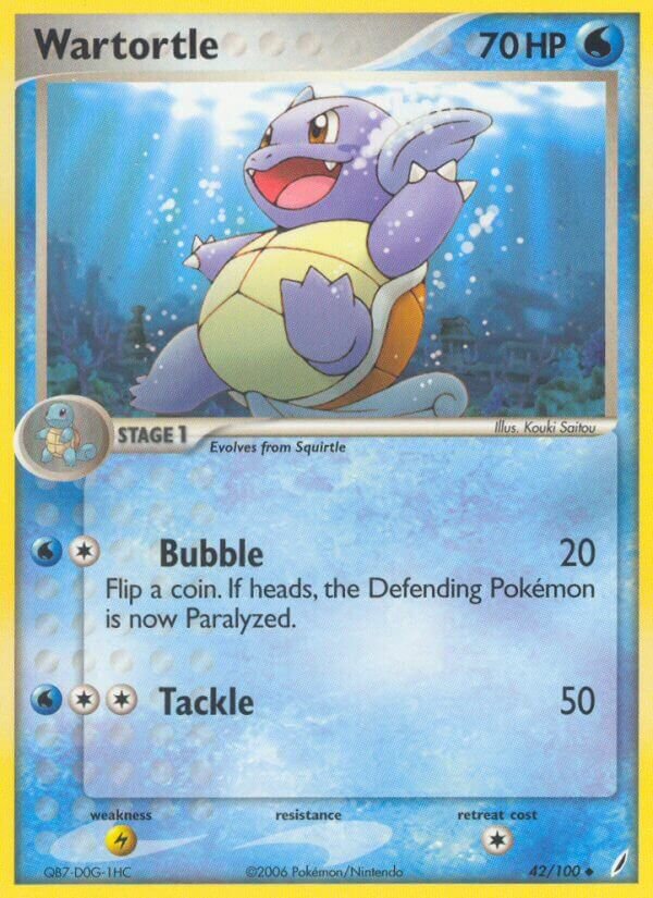 Wartortle 042/100 — EX Guardiani dei Cristalli (Italian Pokémon TCG card)