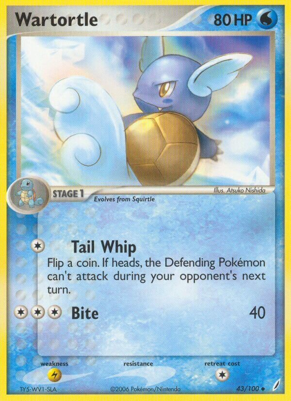Wartortle 043/100 — EX Guardiani dei Cristalli (Italian Pokémon TCG card)