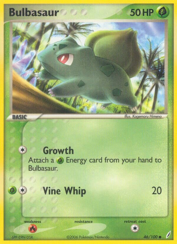 Bulbasaur 046/100 — EX Guardiani dei Cristalli (Italian Pokémon TCG card)