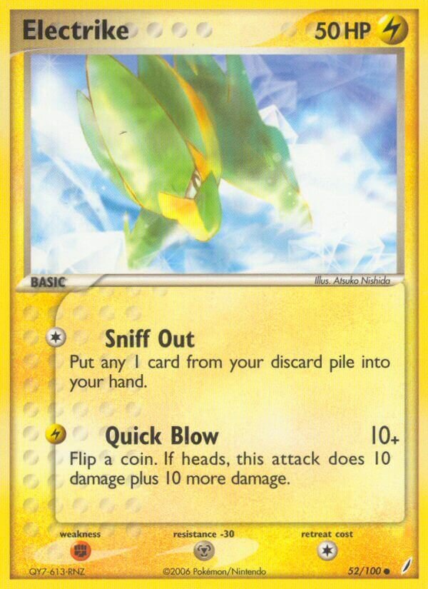 Electrike 052/100 — EX Guardiani dei Cristalli (Italian Pokémon TCG card)