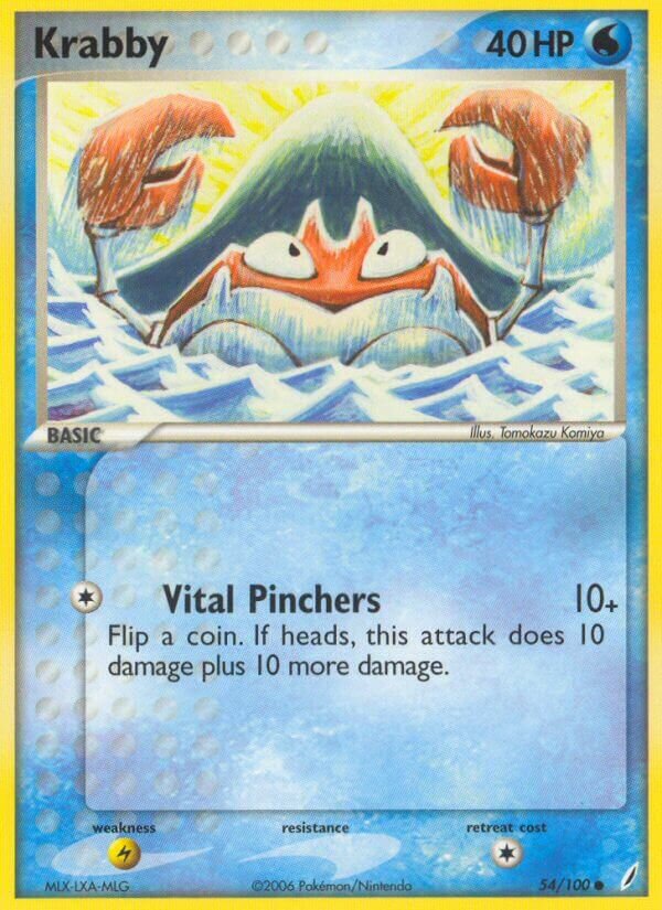 Krabby 054/100 — EX Guardiani dei Cristalli (Italian Pokémon TCG card)