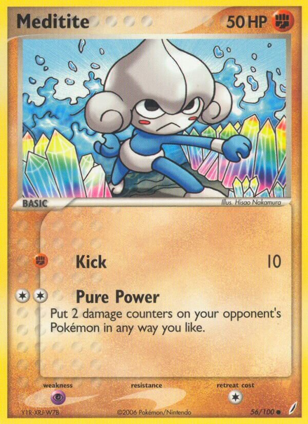 Meditite 056/100 — EX Guardiani dei Cristalli (Italian Pokémon TCG card)