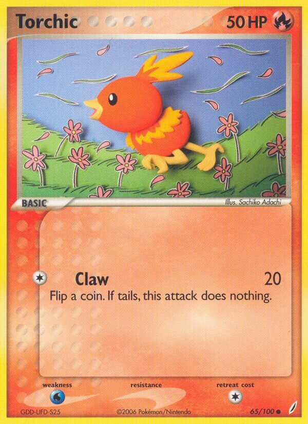 Torchic 065/100 — EX Guardiani dei Cristalli (Italian Pokémon TCG card)