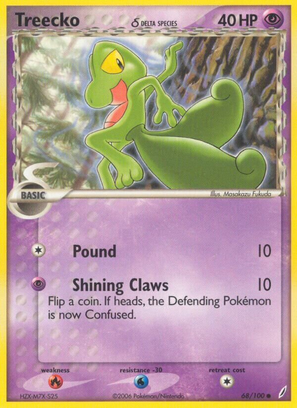 Treecko 068/100 — EX Guardiani dei Cristalli (Italian Pokémon TCG card)