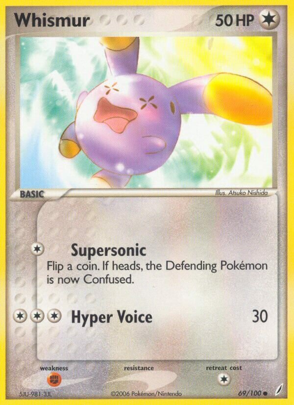 Whismur 069/100 — EX Guardiani dei Cristalli (Italian Pokémon TCG card)