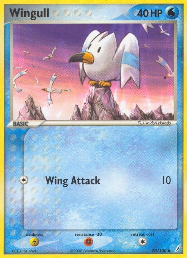 Wingull 070/100 — EX Guardiani dei Cristalli (Italian Pokémon TCG card)