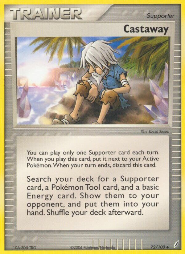 Castaway 072/100 — EX Guardiani dei Cristalli (Italian Pokémon TCG card)