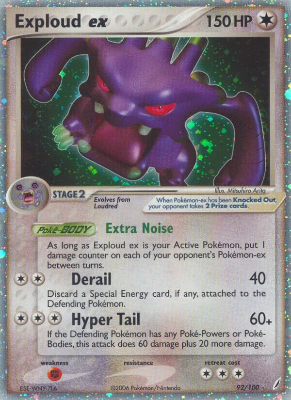 Exploud ex 092/100 — EX Guardiani dei Cristalli (Italian Pokémon TCG card)