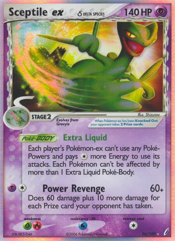 Sceptile ex 096/100 — EX Guardiani dei Cristalli (Italian Pokémon TCG card)