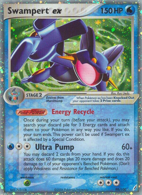 Swampert ex 098/100 — EX Guardiani dei Cristalli (Italian Pokémon TCG card)