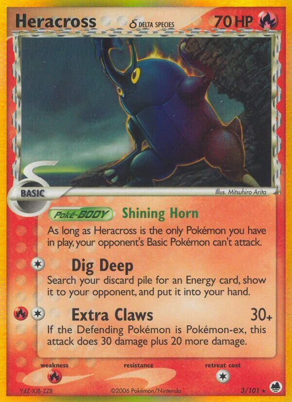 Heracross 003/101 — EX L’Isola dei Draghi (Italian Pokémon TCG card)