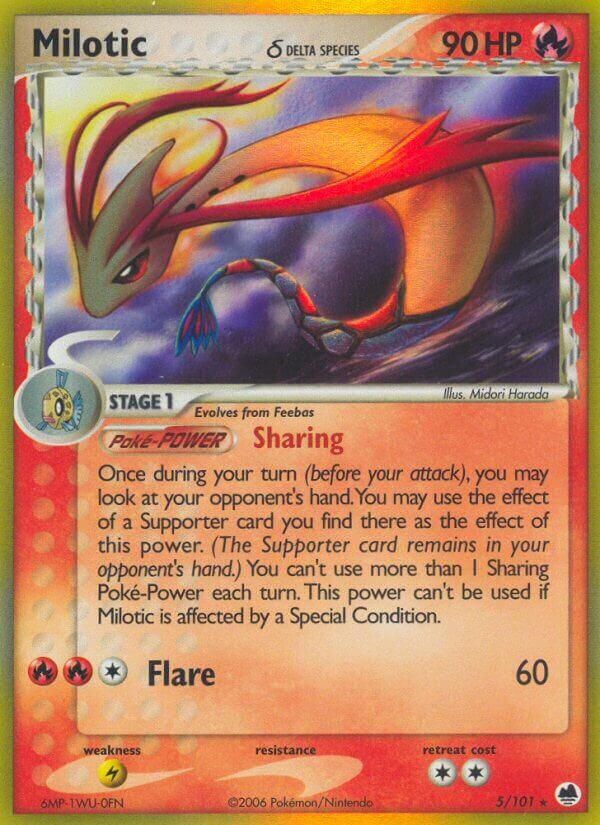 Milotic 005/101 — EX L’Isola dei Draghi (Italian Pokémon TCG card)