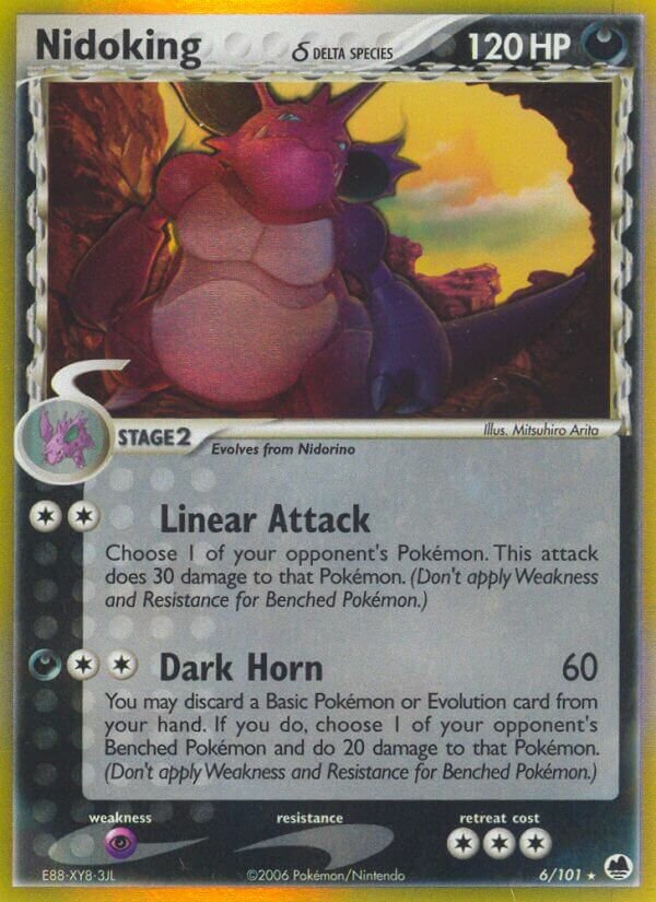 Nidoking 006/101 — EX L’Isola dei Draghi (Italian Pokémon TCG card)