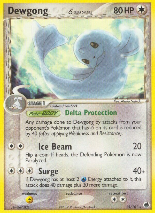 Dewgong 015/101 — EX L’Isola dei Draghi (Italian Pokémon TCG card)