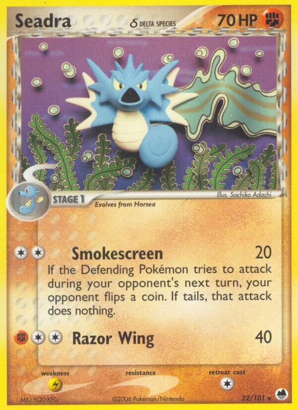 Seadra 022/101 — EX L’Isola dei Draghi (Italian Pokémon TCG card)