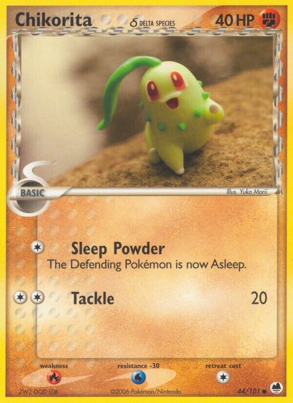 Chikorita 044/101 — EX L’Isola dei Draghi (Italian Pokémon TCG card)