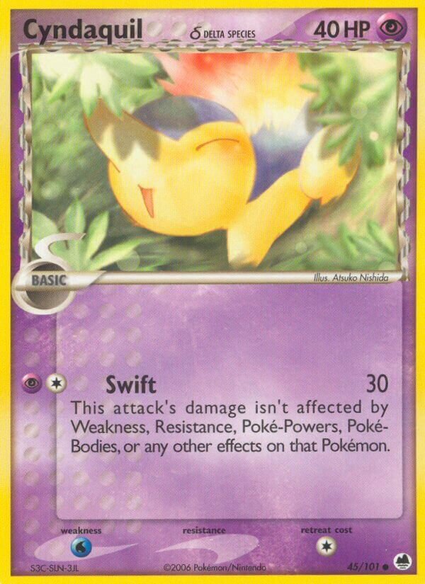 Cyndaquil 045/101 — EX L’Isola dei Draghi (Italian Pokémon TCG card)
