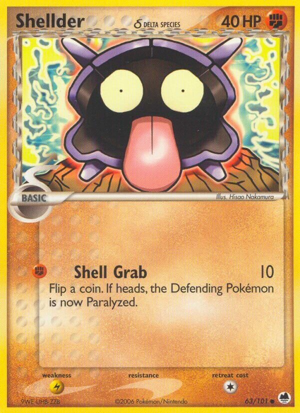 Shellder 063/101 — EX L’Isola dei Draghi (Italian Pokémon TCG card)
