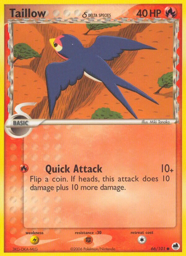 Taillow 066/101 — EX L’Isola dei Draghi (Italian Pokémon TCG card)