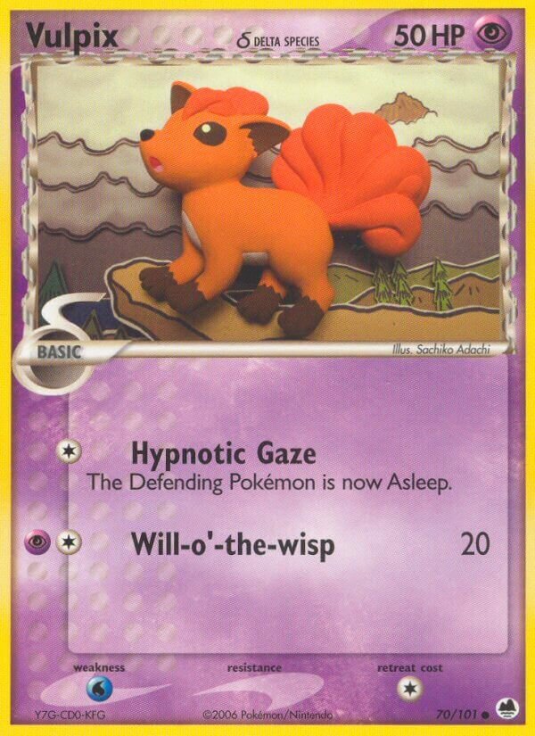 Vulpix 070/101 — EX L’Isola dei Draghi (Italian Pokémon TCG card)