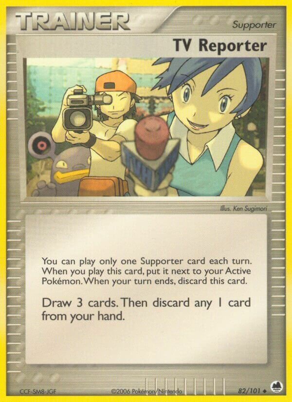 TV Reporter 082/101 — EX L’Isola dei Draghi (Italian Pokémon TCG card)