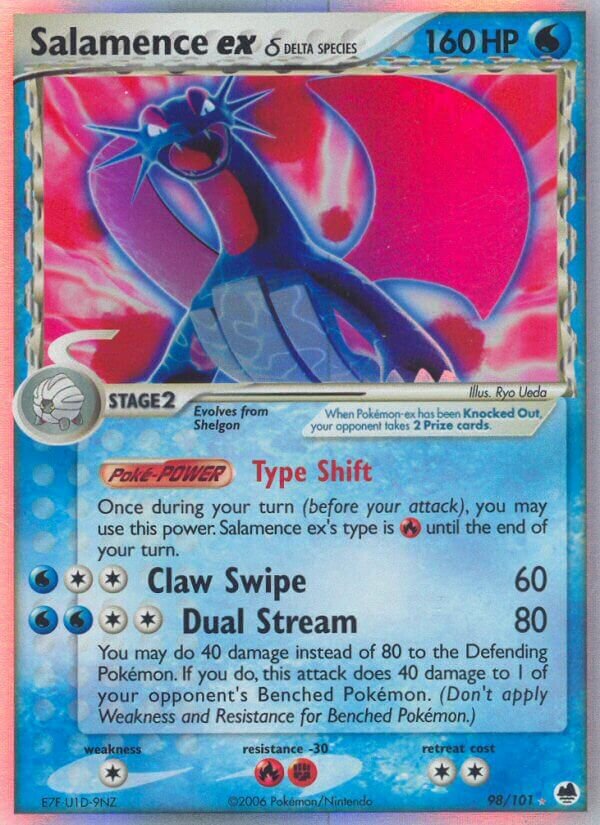 Salamence ex 098/101 — EX L’Isola dei Draghi (Italian Pokémon TCG card)