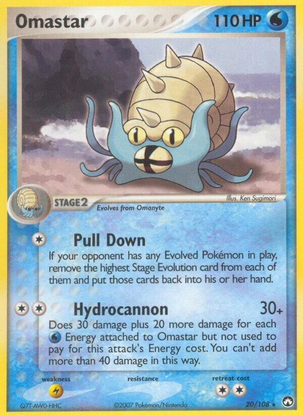 Omastar 020/108 — EX Power Keepers (Italian Pokémon TCG card)