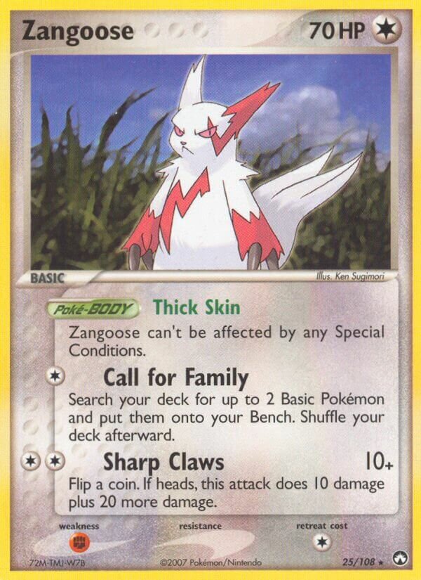 Zangoose 025/108 — EX Power Keepers (Italian Pokémon TCG card)