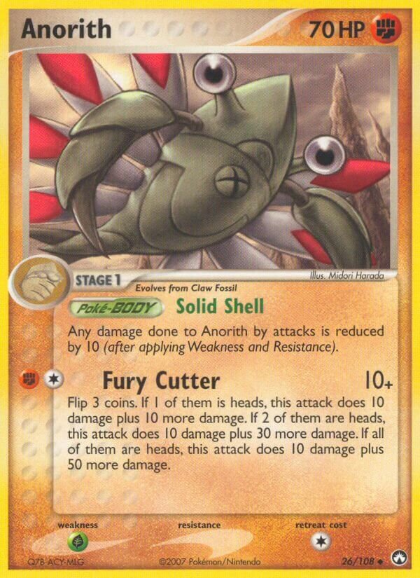 Anorith 026/108 — EX Power Keepers (Italian Pokémon TCG card)