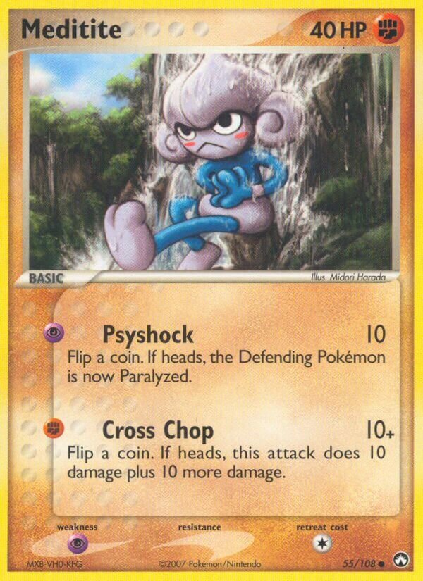 Meditite 055/108 — EX Power Keepers (Italian Pokémon TCG card)