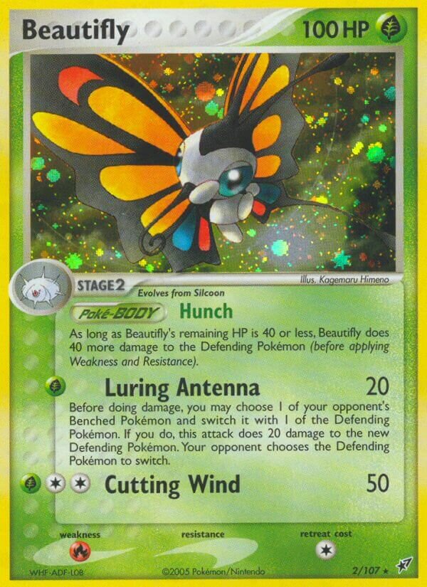 Beautifly 002/108 — EX Deoxys (Italian Pokémon TCG card)