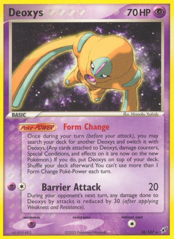 Deoxys 018/108 — EX Deoxys (Italian Pokémon TCG card)