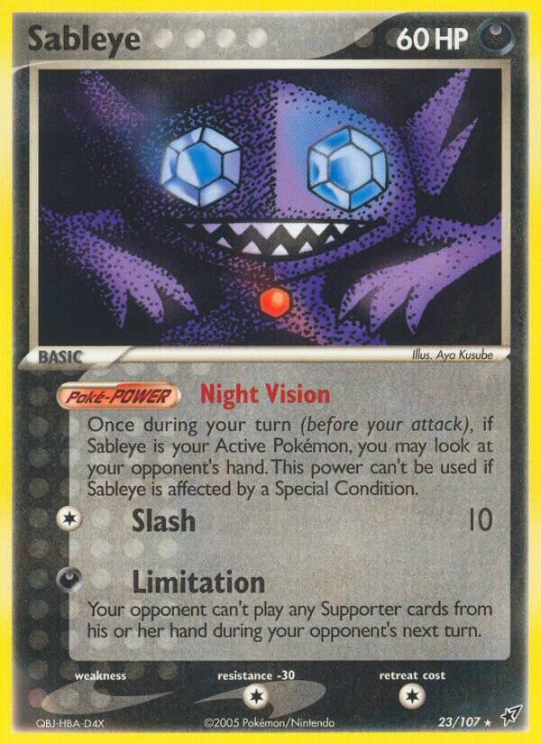 Sableye 023/108 — EX Deoxys (Italian Pokémon TCG card)