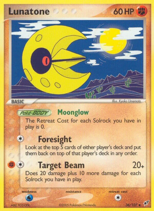 Lunatone 036/108 — EX Deoxys (Italian Pokémon TCG card)