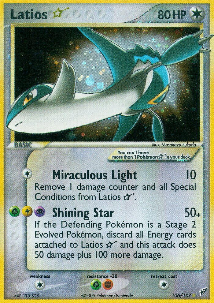 Latios ☆ 106/108 — EX Deoxys (Italian Pokémon TCG card)
