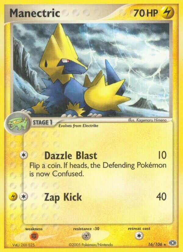 Manectric 016/107 — EX Smeraldo (Italian Pokémon TCG card)