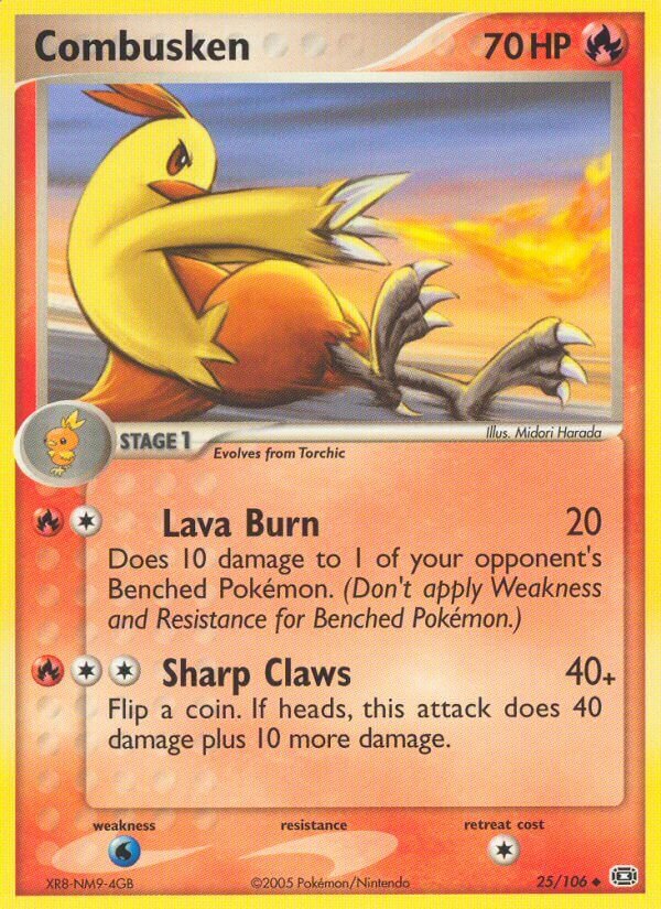 Combusken 025/107 — EX Smeraldo (Italian Pokémon TCG card)