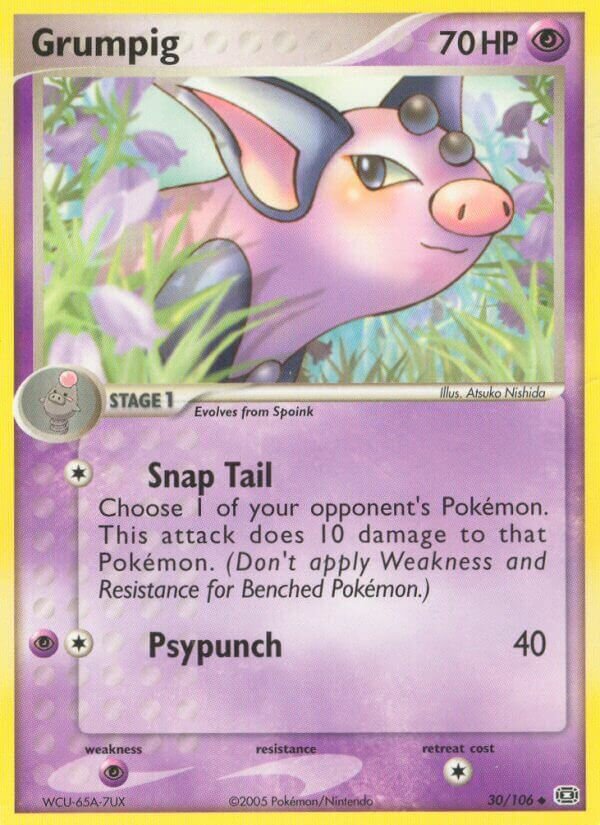Grumpig 030/107 — EX Smeraldo (Italian Pokémon TCG card)