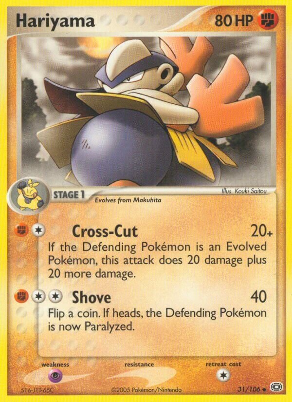 Hariyama 031/107 — EX Smeraldo (Italian Pokémon TCG card)