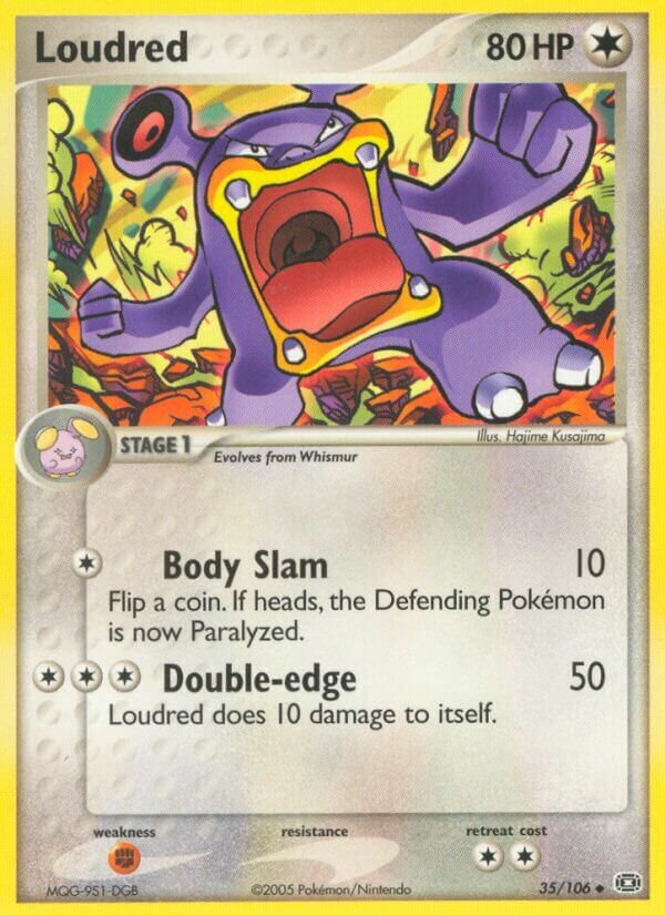 Loudred 035/107 — EX Smeraldo (Italian Pokémon TCG card)