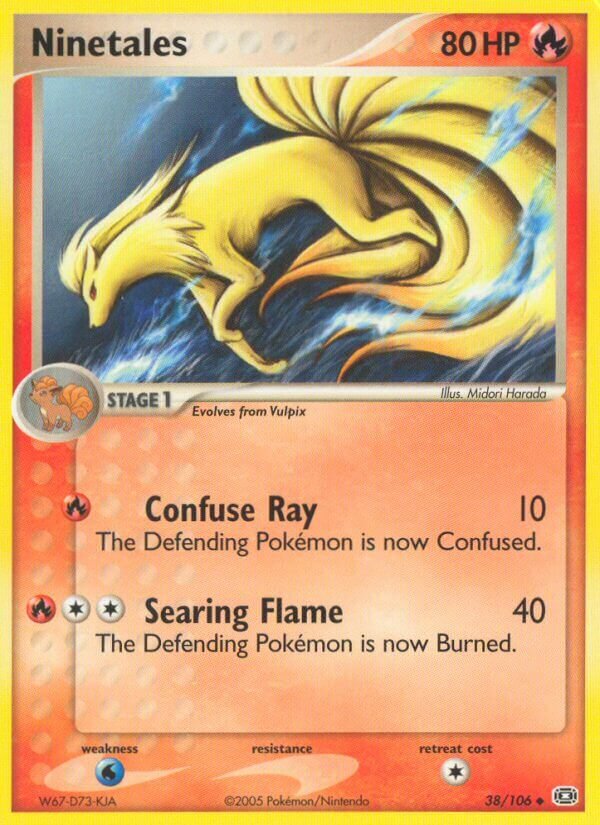 Ninetales 038/107 — EX Smeraldo (Italian Pokémon TCG card)
