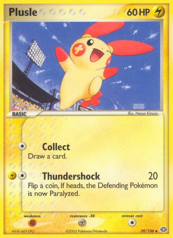 Plusle 039/107 — EX Smeraldo (Italian Pokémon TCG card)