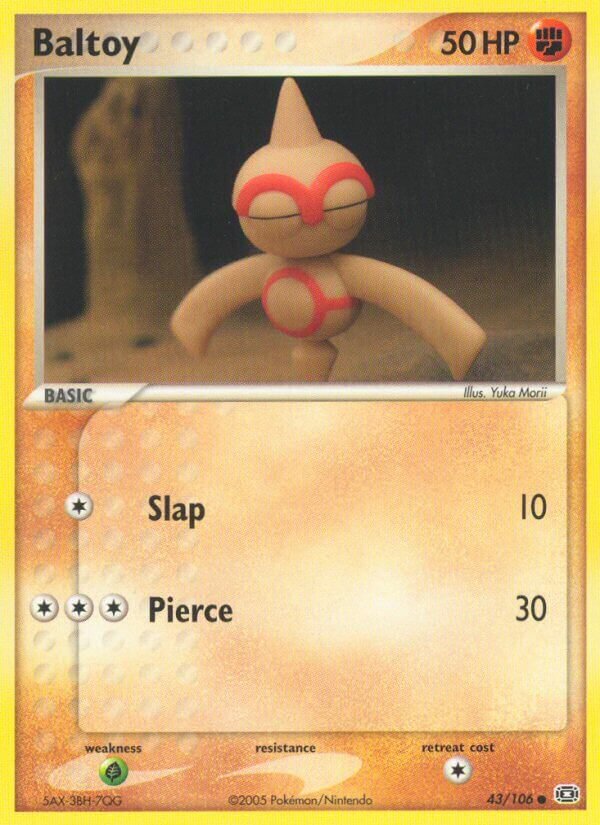 Baltoy 043/107 — EX Smeraldo (Italian Pokémon TCG card)