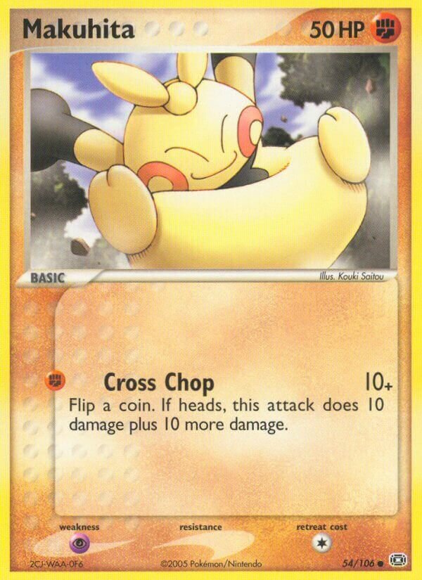Makuhita 054/107 — EX Smeraldo (Italian Pokémon TCG card)