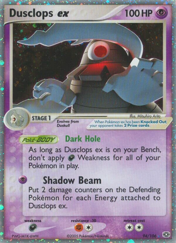 Dusclops ex 094/107 — EX Smeraldo (Italian Pokémon TCG card)