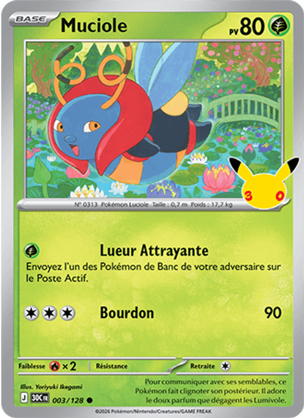 Muciole 003 — 30 Jahre (French Pokémon TCG card)
