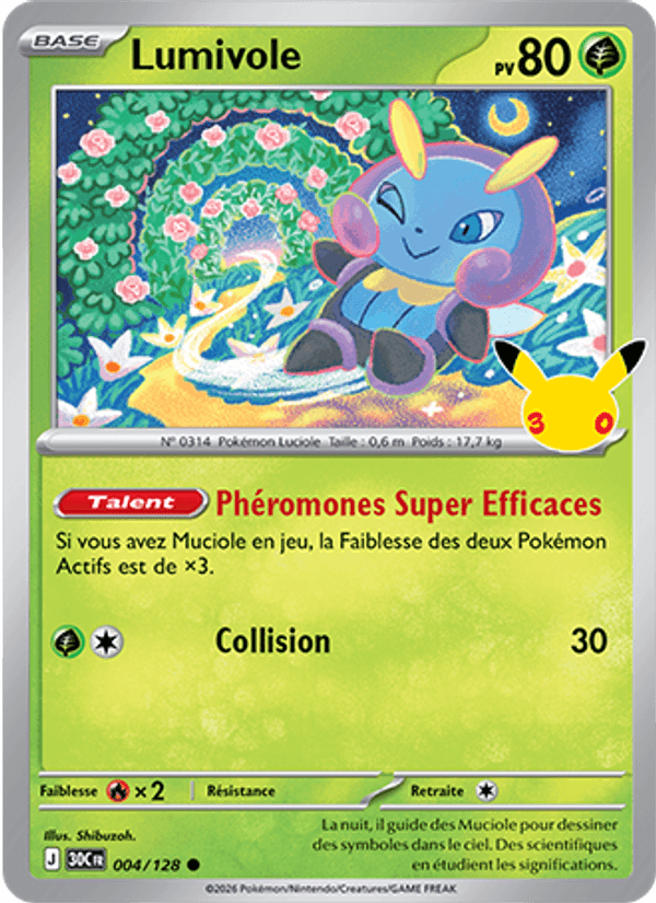 Lumivole 004 — 30 Jahre (French Pokémon TCG card)